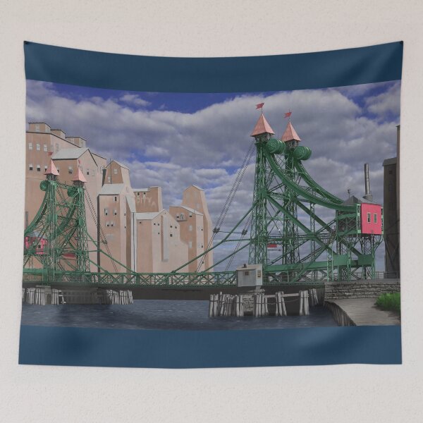 Item preview, Historic Michigan Avenue Jackknife Bascule Bridge of Buffalo, New York designed and sold by abbottoons.
