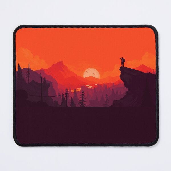 Item preview, Hiking Hiker Watching Sunset Over a Rocky Crag designed and sold by reycaribe.