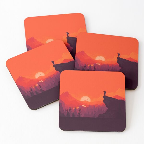 Item preview, Hiking Hiker Watching Sunset Over a Rocky Crag designed and sold by reycaribe.