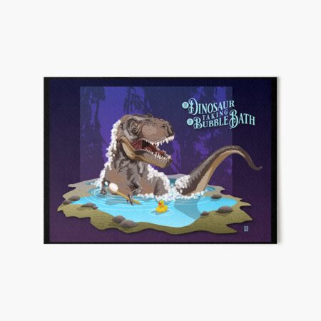 Dino Bath Art Board Print
