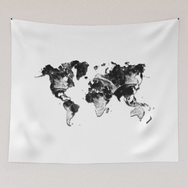 Item preview, World Map - Moon Crater designed and sold by Marlene Watson-Hall.
