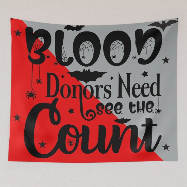 Item preview, Blood Donors Needed See the Count - Spooky Halloween designed and sold by Vero De.