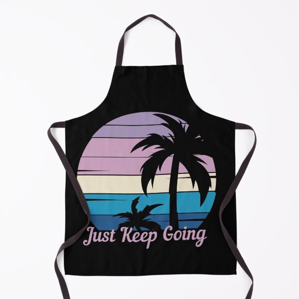 Item preview, Just Keep Going - Vintage Palm Tree Sunset,  Good Vibes, Self Love  designed and sold by Sun Sand & Sea Art.