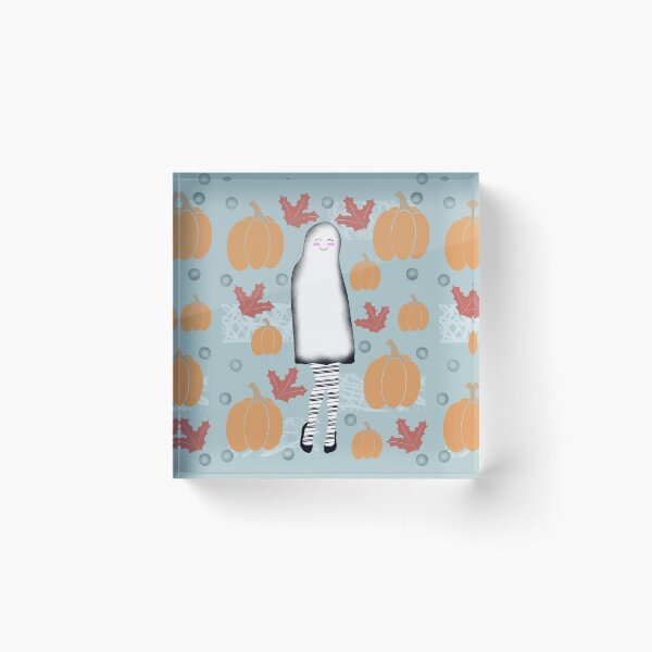 Item preview, Happy Ghost With Pumpkin Background  designed and sold by missmann.