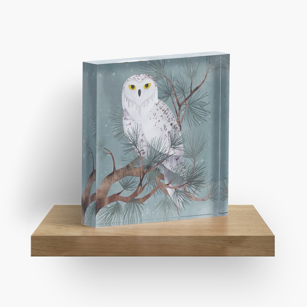 Snowy Acrylic Block