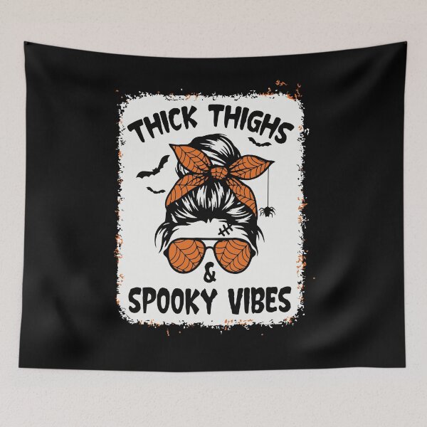 Artikelvorschau, Thick Thighs And Spooky Vibes Sourpuss Spooky Vibes T-Shirt entworfen und verkauft von artzaka.