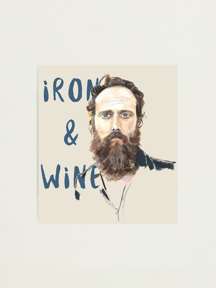 "Iron and Wine portrait of Sam Beam, original illustration of the amazing singer / songwriter