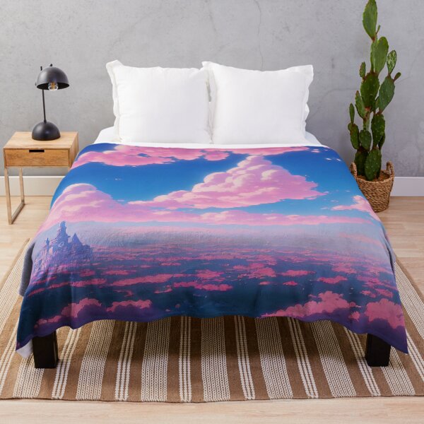 Item preview, Pink Fantasy Castle in the Clouds | 90s Anime Inspired, Japanese Aesthetic designed and sold by snowingtoday.
