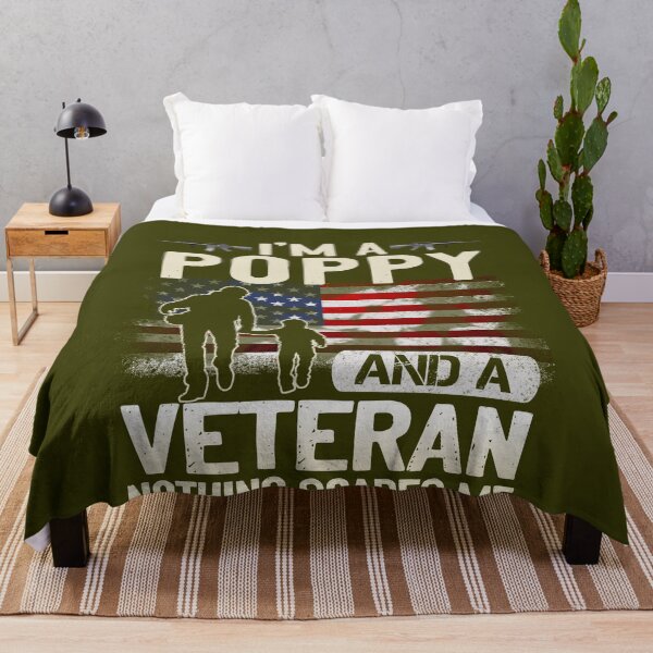 Item preview, I'm a Dad Poppy and a Veteran nothing scares me Funny Grandpa Fathers Day Gifts designed and sold by Simeon Dorelus.