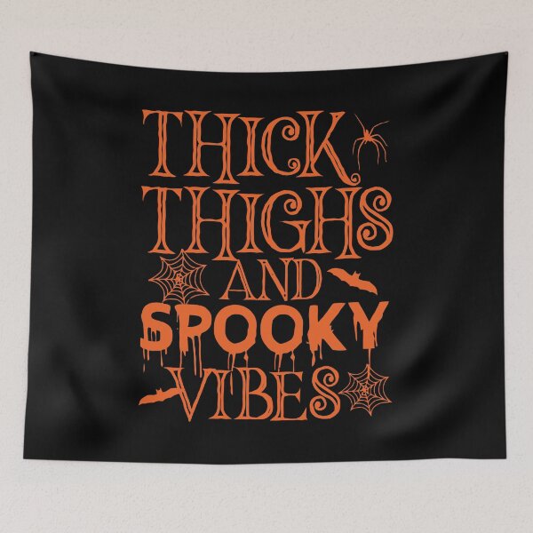 Artikelvorschau, Thick Thighs And Spooky Vibes Sourpuss Spooky Vibes T-Shirt entworfen und verkauft von artzaka.