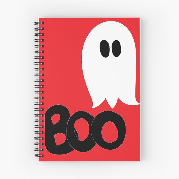 Artikelvorschau, Niedliche Geisterkarikatur mit rotem Rahmen des BOO-Textes entworfen und verkauft von AngelDawnDesign.
