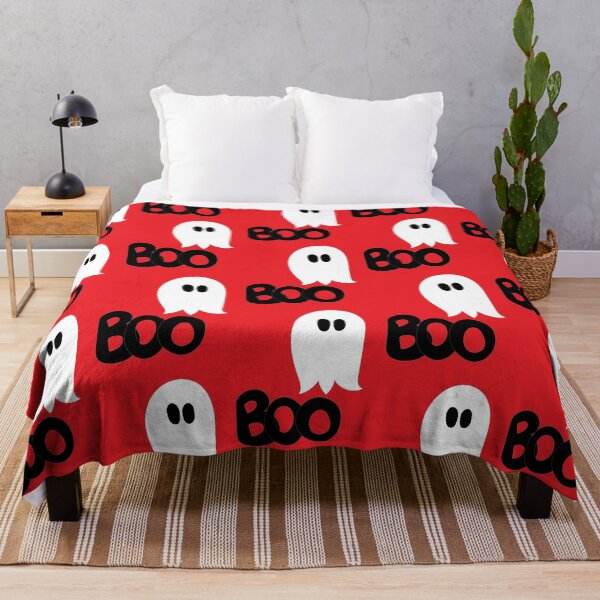 Item preview, Cute ghost cartoon with BOO text red frame designed and sold by AngelDawnDesign.