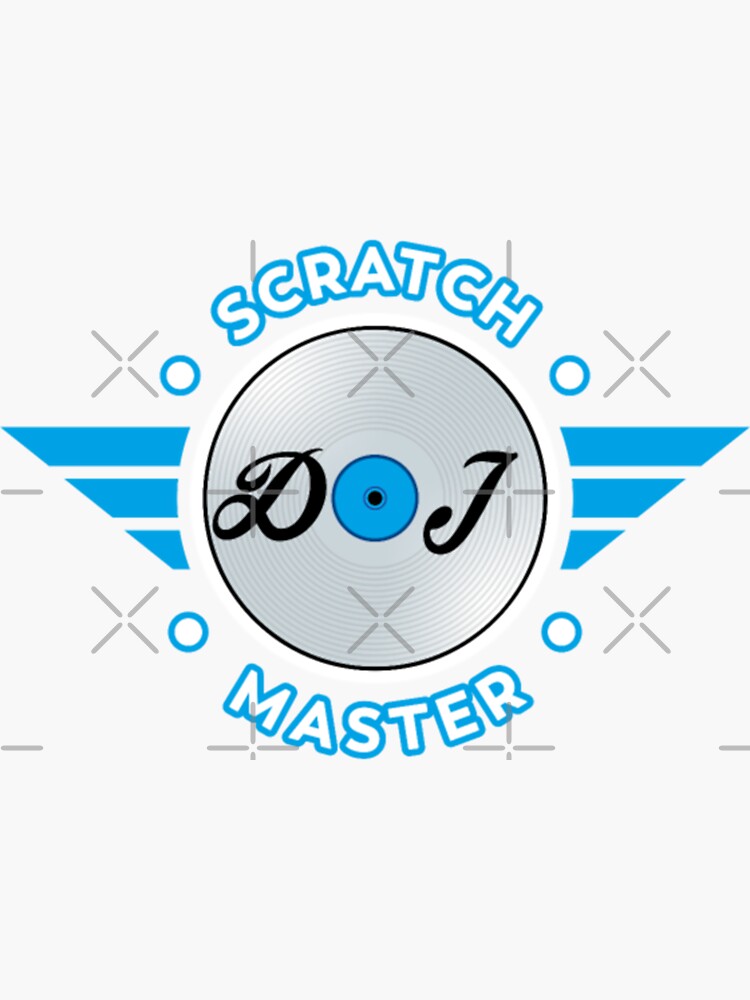"DJ Scratch Master Cool Design Gift" Sticker for Sale by ToshiroIbaraki