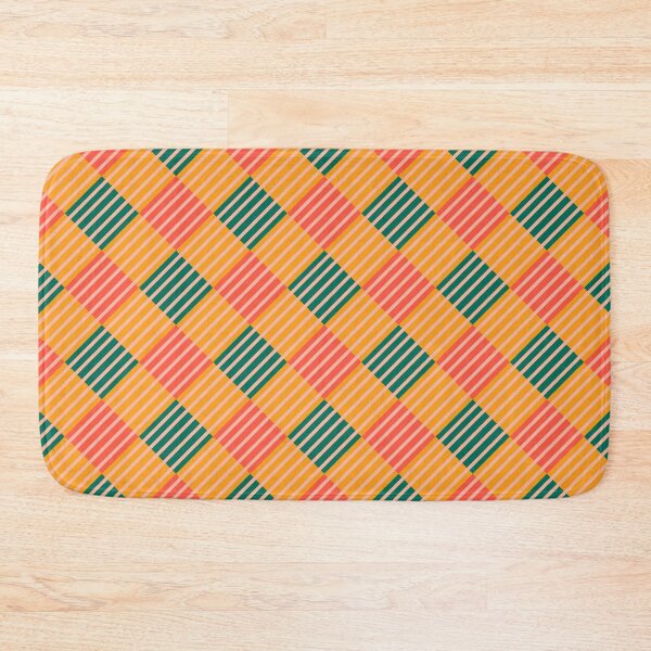 Item preview, squares, geometric shapes, ethnic backgrounds, yellow-orange. designed and sold by DMTJ.