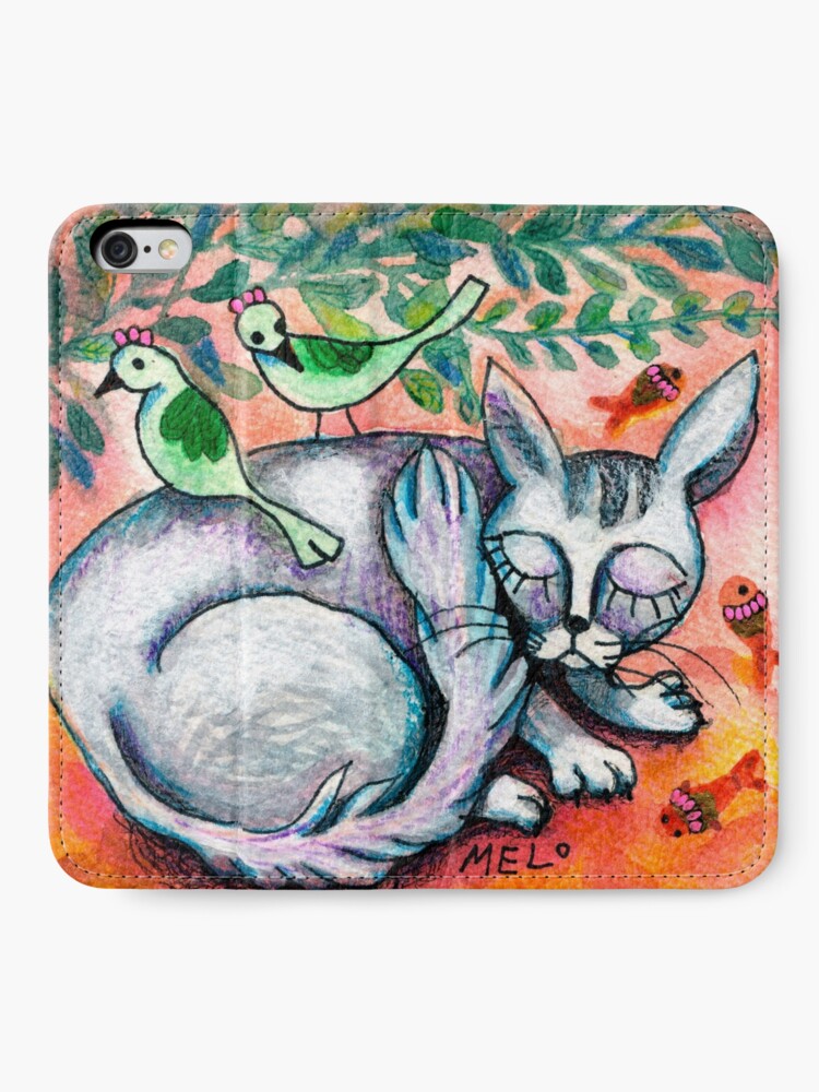 Alternate view of Sleepy Cat iPhone Wallet