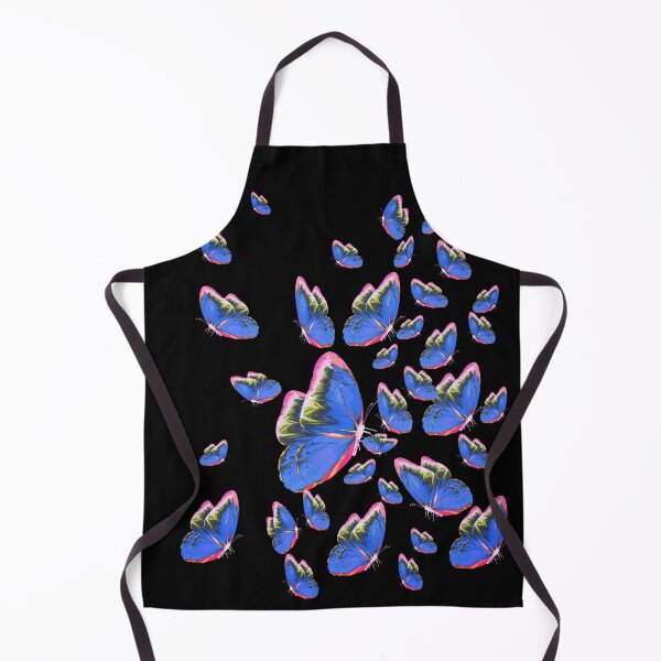 Item preview, Blue and Pink Butterflies with Black Background designed and sold by atroffire.