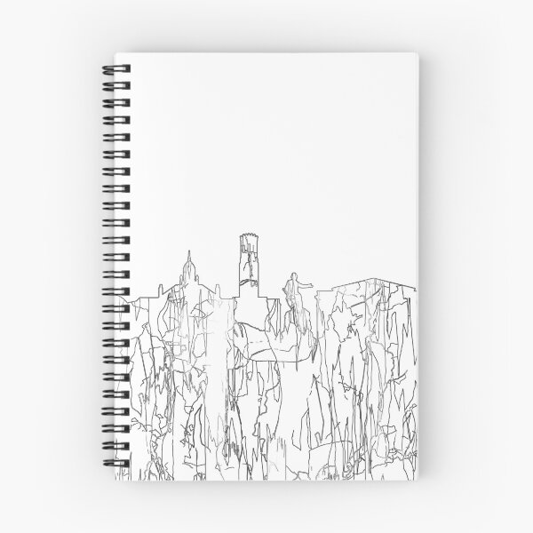 Item preview, Aberdeen, Scotland Skyline B&W - Thin Line designed and sold by Marlene Watson-Hall.