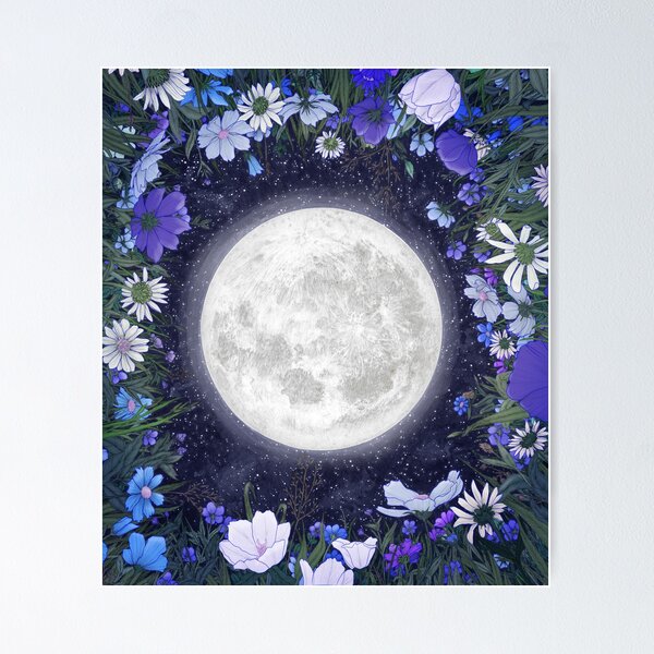 Item preview, Midnight in the Meadow Blue designed and sold by ECMazur Art.