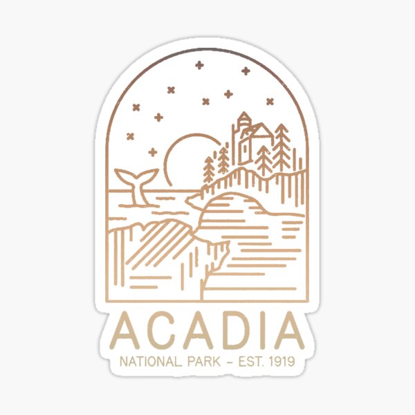 Acadia National Park Sticker For Sale By Sponkii Redbubble