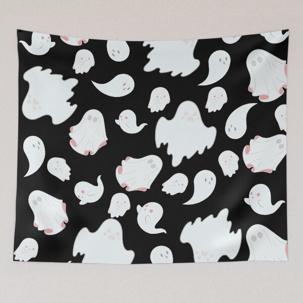 Item preview, Black and White Ghost Pattern - Spooky Halloween designed and sold by Vero De.