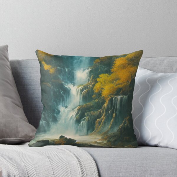 Item preview, Pintura de una gran cascada. designed and sold by FuturITsic.Synthography.