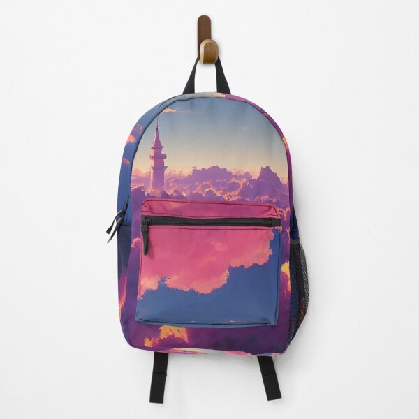 Item preview, Pink Castle Island in the Clouds | 90s Anime Inspired Aesthetic designed and sold by snowingtoday.