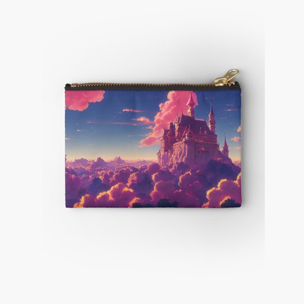 Item preview, Pink Castle Island in the Clouds | 90s Anime Inspired Aesthetic designed and sold by snowingtoday.
