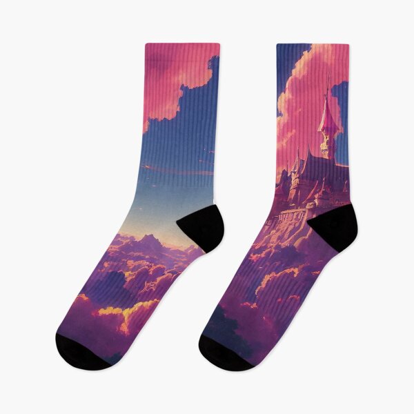 Item preview, Pink Castle Island in the Clouds | 90s Anime Inspired Aesthetic designed and sold by snowingtoday.