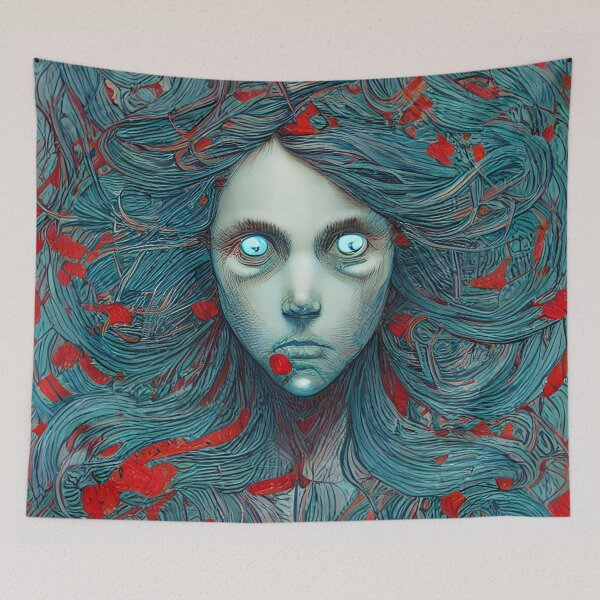 Item preview, His Deathly Blue Eyes designed and sold by AbstractlyArt.