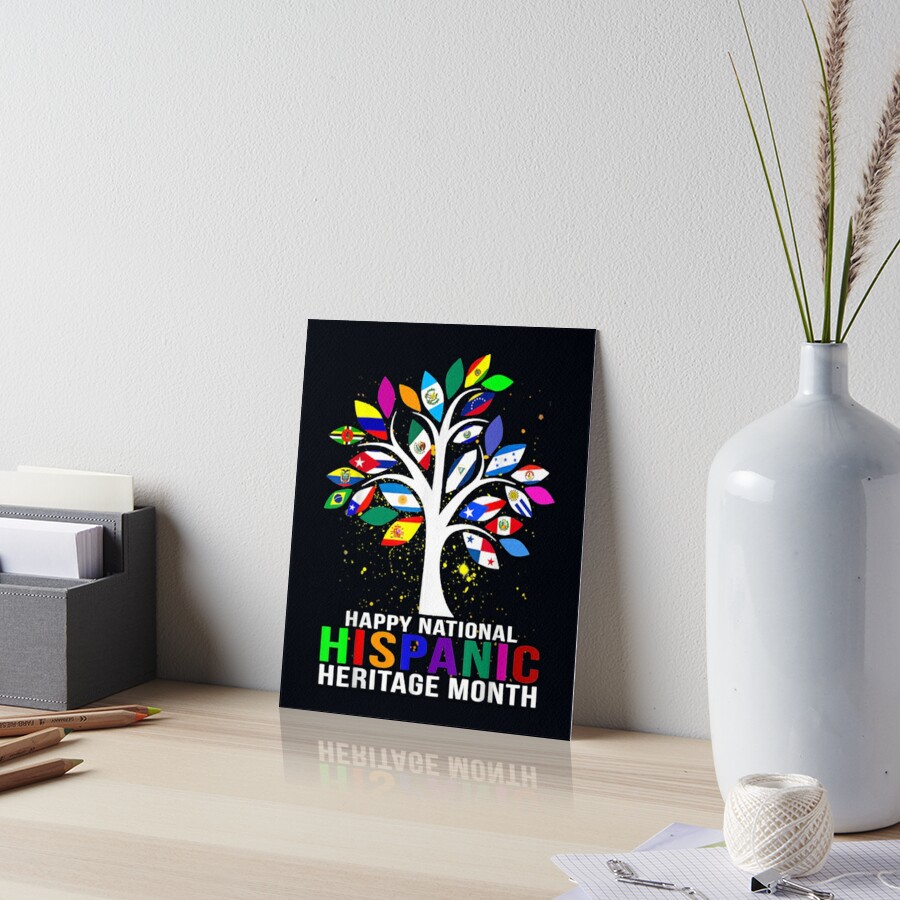 National Hispanic Heritage Month Tree Roots Latina Flag Art Board Print For Sale By 8492