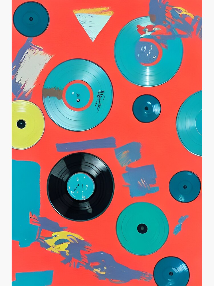 "Retro Vinyl Design " Sticker for Sale by JrwDesign Redbubble