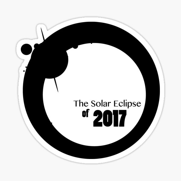 Portrait Sensational White House Tennessee Solar Eclipse 2017 08.21.17 Sticker 