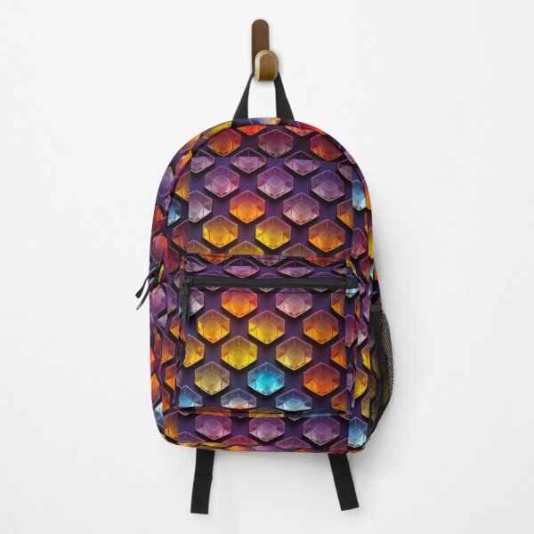 Item preview, Crystal Bohemian Honeycomb 3d Cubes - Colorful hexagon Translucent pattern designed and sold by TeeARTHY.