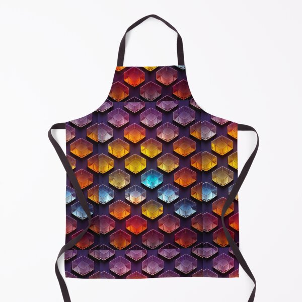 Item preview, Crystal Bohemian Honeycomb 3d Cubes - Colorful hexagon Translucent pattern designed and sold by TeeARTHY.