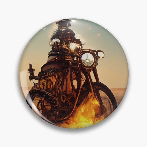 Item preview, Steampunk motorcycle in desert designed and sold by EarthandEase.