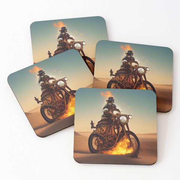 Item preview, Steampunk motorcycle in desert designed and sold by EarthandEase.