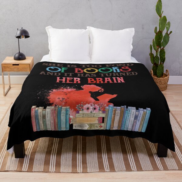 Item preview, She is too fond of books and it has turned her brain book lovers funny quote cute designed and sold by elizabethdawnn.