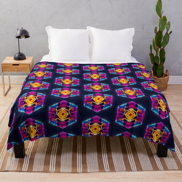 Item preview, Shining Crystal Bohemian Honeycomb 3d Cubes - Colorful hexagon Translucent pattern designed and sold by TeeARTHY.