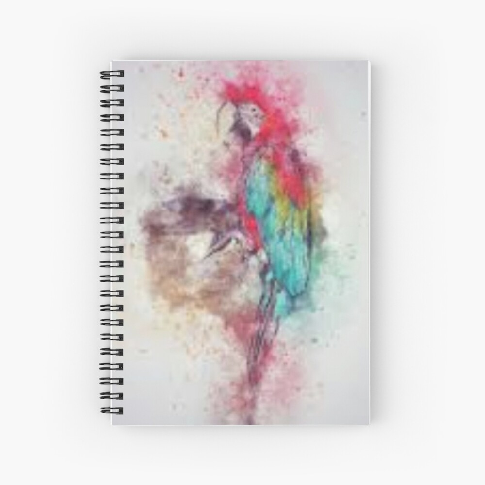 Fuzzy Parrot Spiral Notebook