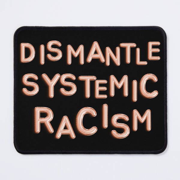 Item preview, rose gold balloon letters_dismantle systemic racism designed and sold by quinnhopp.