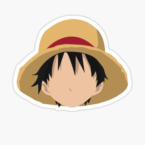 "One Piece Monkey D. Luffy Head" Sticker for Sale by qwertweet Redbubble
