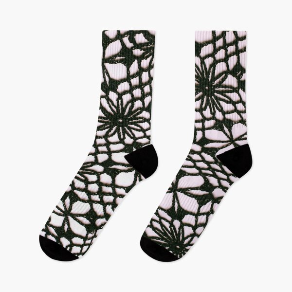 Item preview, PATTERN DESIGN STUDY #4 - Black and White Floral Lace designed and sold by DEL-Productions.
