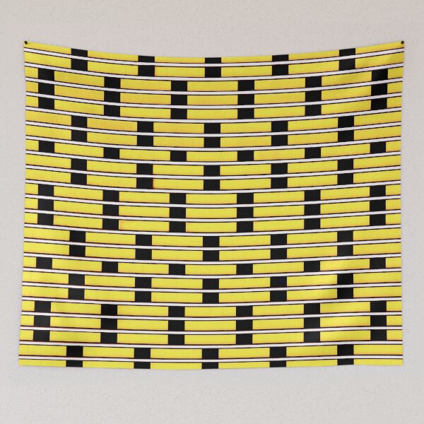 Item preview, PATTERN DESIGN STUDY #7 - Black Lines and Slots on Yellow designed and sold by DEL-Productions.
