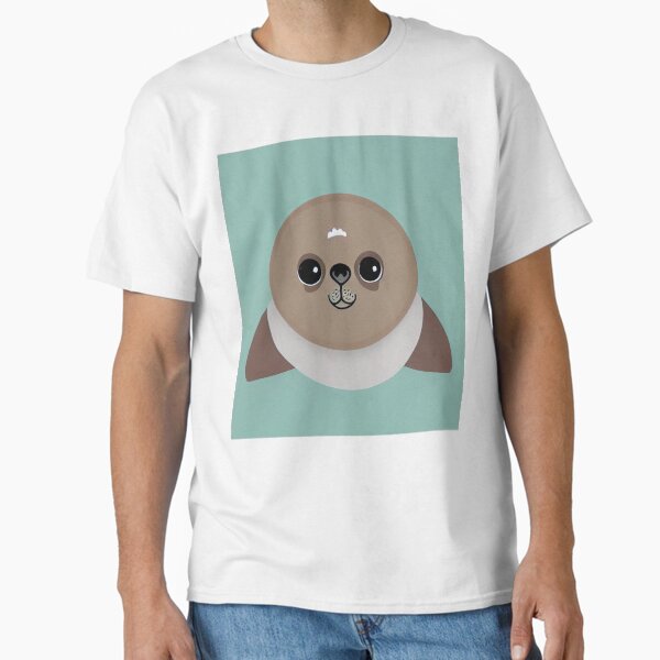 Cute grey baby seal Classic T-Shirt