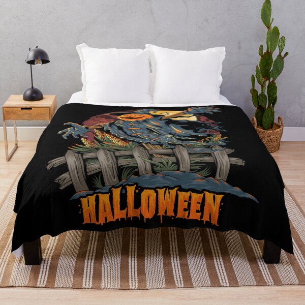 Item preview, Halloween pumpkin headed scarecrow looks spooky designed and sold by BellDickens.