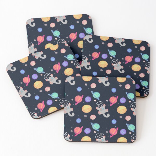 Item preview, Kawaii Space Cats! Repeating Pattern designed and sold by RMH-MRH-ART.