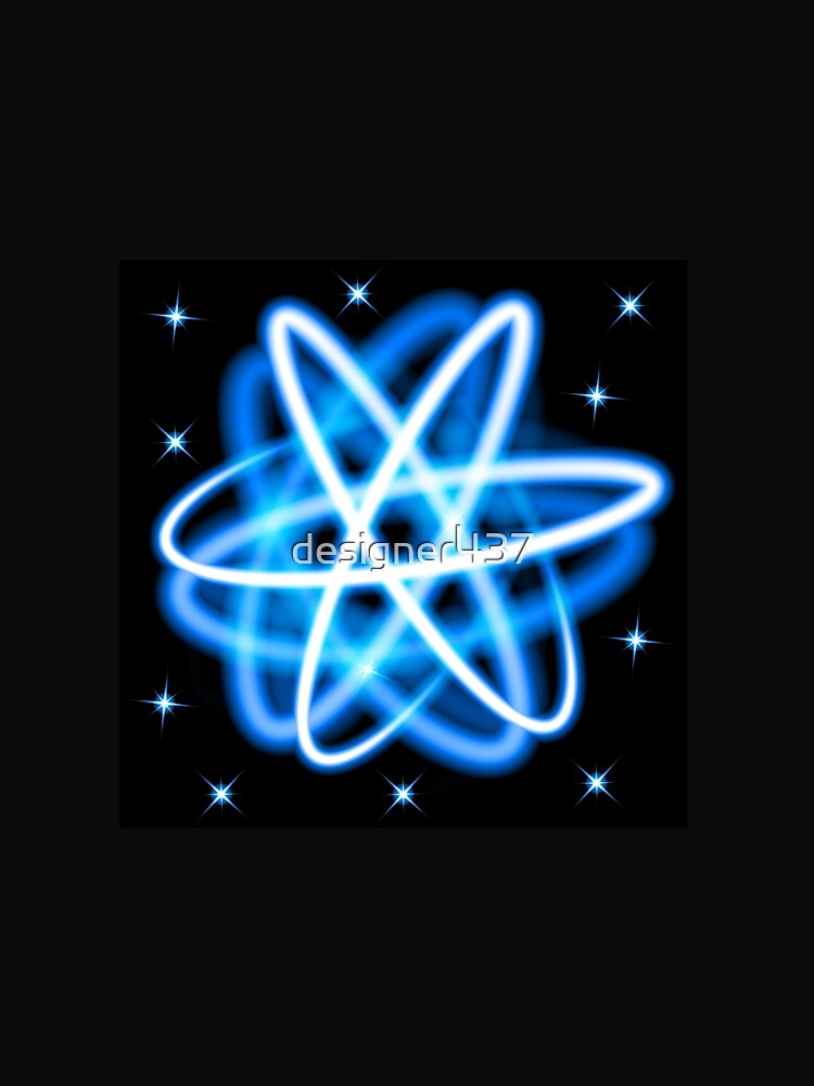 Vector glow neon light atom model Graphic T-Shirt for Sale by designer437