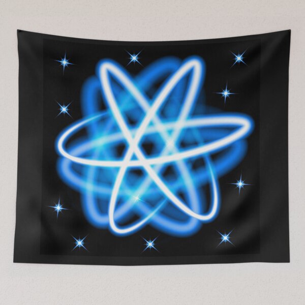 Item preview, Vector glow neon light atom model designed and sold by designer437.