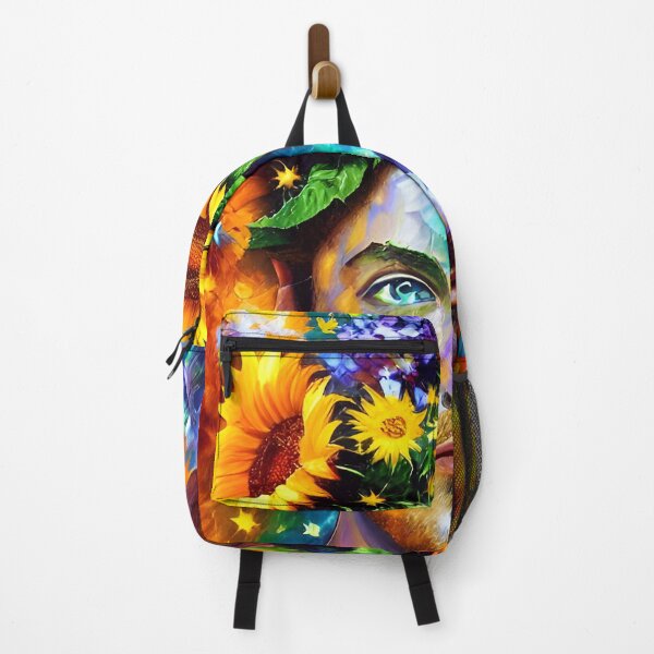 Item preview, Psychedelic Sunflower Hippie in Vibrant Colors designed and sold by Nitram1990.
