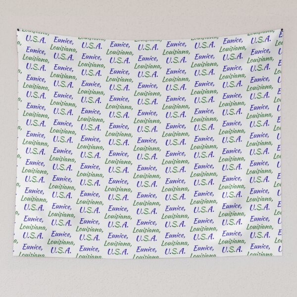 Item preview, Eunice, Louisiana, U.S.A. in blue and green designed and sold by LeJeuneGifts.